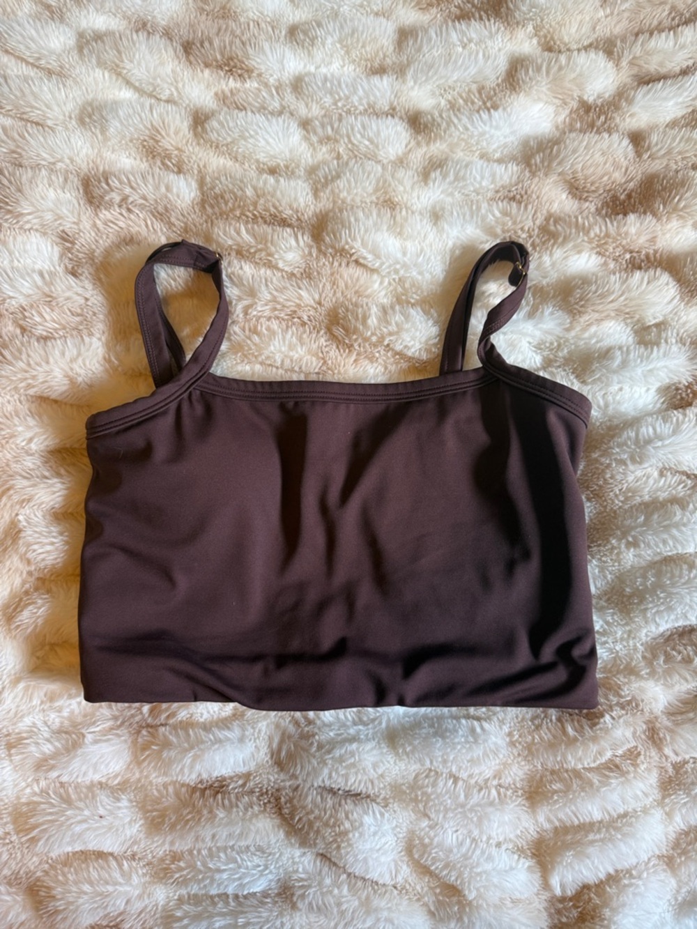 Wilo Brown Cropped workout Top